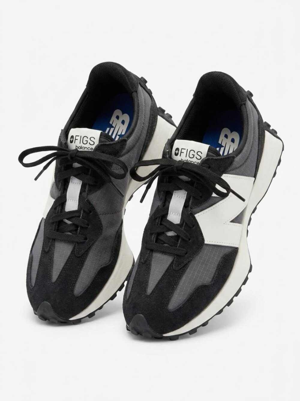 New Balance x FIGS 327 Black White Sneaker Size 7.5